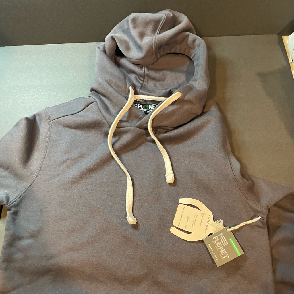 Free Planet 65 Organic Cotton Pullover Hoodie Grey Size Small Brand New Free Planet 65 Organic Cotton Pullover Hoodie Grey Size Small Brand New